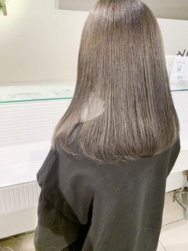 メゾンアクア 表参道(Maison ACQUA) ◎ブリーチなしダブルカラーグレージュラベンダーアッシュ