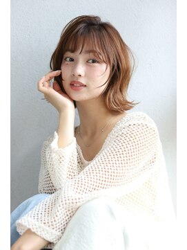 シェール(cher) 外ハネボブ/ライトブラウン