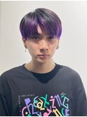 ツイストスパイラル波打ちスパイラルセンターパート刈り上げ束感