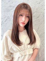 ロンド アンブル 四条烏丸(Lond ambre) 【Lond ambre】五島巨幹 グレーベージュ/レイヤーロング/顔周り