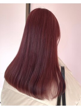 ヲタク(wotaku.) ボルドーカラーブリーチなしダブルカラーカシスカラー暖色カラー