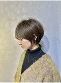 大人可愛い20代30代40代丸みショートボブ