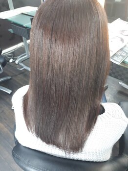 ヘアーアンビション 浦添店の写真/髪と頭皮にやさしい『オーガニックハーブカラー』使用◎白髪をカバーしながら艶のある上品なカラーに♪