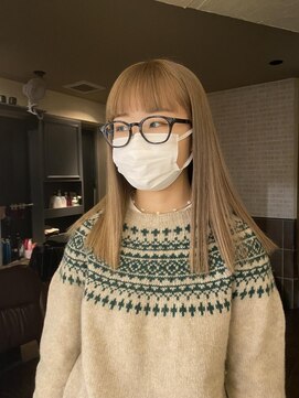 テトラ バイ ネオリーブ 横浜西口店(tetra by neolive) ミルクティベージュ　ブリーチありダブルカラー