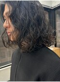 メンズロング、メンズボブ、スパイラルパーマ、ロン毛男子