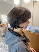 コテ巻きパーマ風ボブ