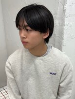 〇メンズシースルーマッシュ襟足あり学生カット