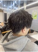 波巻きツイストスパイラルパーマ/フェザーパーマ/眉毛/メンズ