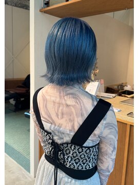 エルム 原宿 表参道(yelm) ディープブルー/外ハネボブ