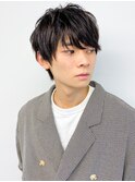 無造作パーマシャドウパーマメンズマッシュ丸み束感トレンド