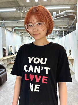 カシェル(cashel kishaba) レイヤーボブ×オレンジ