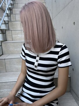 ロンドルピナス 小倉(Lond Lupinus) ミディアムヘア暗めカラー/デザインカラー/フェイスフレーミング