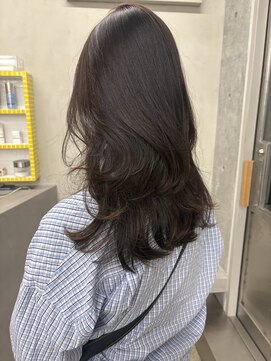 キーチェ 梅田中崎町(keych) レイヤーカット/髪質改善/オリーブベージュ/前髪カット