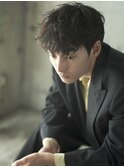 《セットを簡単に》パーマで大人の雰囲気に/韓国マッシュ