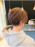 襟足短めのショートボブ!