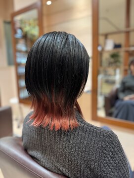 ★美髪＃インナーカラー＃ウルフカット＃バイカラー