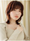 イヤリングカラーミディアムウルフクラゲヘアーA5越谷10代20代