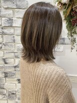 アニー 松戸(ANNI)&nbsp;ホワイトグレージュ/ミニウルフ/デジタルパーマ/チェリーブラウ