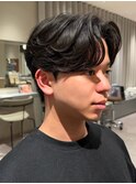 ダウンパーマ曲がる縮毛矯正毛流れニュアンスパーマメンズヘア