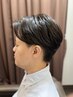 ［ナチュラルパーマ]メンズカット＋顔そり眉カット￥13750～