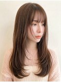 透明感◎髪質改善カラー顔周りカット大人可愛い夏カラー