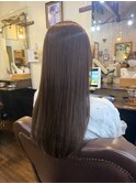 髪質改善トリートメントで秋らしい艶髪チョコレートブラウンへ
