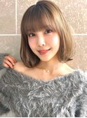 大人可愛いゆるふわボブ
