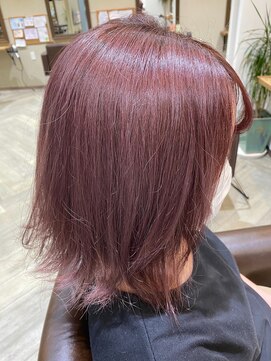 バグズ ヘアデザイン 桔梗が丘店(Baguz HAIR DESIGN) 暖色系/シークレットハイライト×ベージュピンク10代20代30代