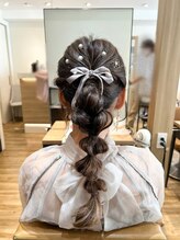 アロマヘアルーム 横浜店(AROMA hair room) 大人ガーリーな玉ねぎヘア・ミディアムヘアアレンジ/横浜