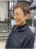 20代30代40代抜け感ショートレイヤーミルクティベージュ
