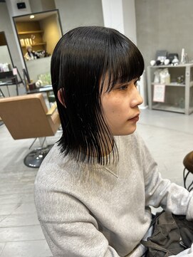 ヘアー アイス ルーチェ(HAIR ICI LUCE) ボブ ラインボブ 黒髪ボブ バッサリカットぱつっとボブ/山中