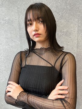 アース 三軒茶屋店(HAIR&MAKE EARTH) 三軒茶屋_レディース_ミディアム_ボブ_外ハネ_ウェット_小顔