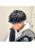 NAOKI指名 波巻きパーマ×ブルーブラック