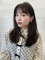 イメチェン/ブルーブラック/ワイドバング/小顔/レイヤー