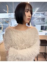 ラ キング(LA KING)&nbsp;マッシュウルフボブヘア前髪レイヤーボブ着物ブリーチなしカラー