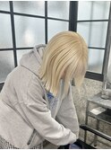 【ブリーチ２回～】切りっぱなしブロンド★