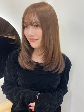 ハニーシブヤ(HONEY shibuya) 美髪レイヤーイメチェン小顔ワイドバングクリームベージュ1