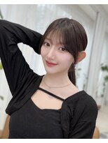 レイリー 原宿 表参道(Rayreee)&nbsp;大人可愛い韓国風ポニーテール/小顔似合わせ顔周り10代20代