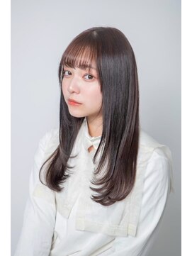 ルフュージュ バイ プロデュース 相模大野店(Refuge by Produce) チョコレートブラウン/レイヤーカット/ストレートロング