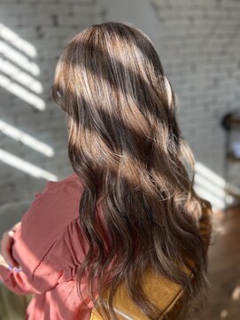 ザ カラー ラボ(THE COLOR LABO) 脱白髪染め 立体感カラー ホワイトベージュ ロングレイヤー