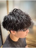 波巻きパーマ