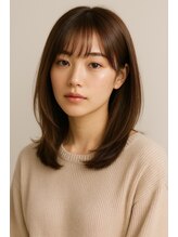 ラクヘアー 六本松店(rak hair) ひし形ミディアムレイヤー