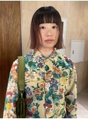 ぱつっとボブ・ショート/タッセルボブ/くびれ/20代/ぱっつん