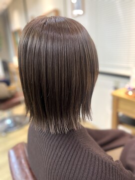 ふんわりベージュ艶髪カラー