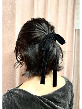 マカリィ 池袋店(Makalii) ショートボブのハーフアップ