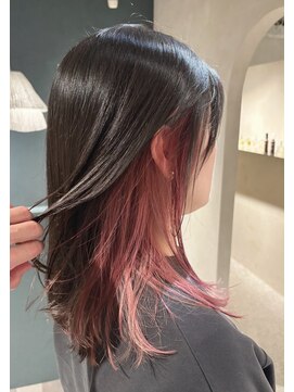 ルウ 押上(rue) 〈押上 半個室〉インナーカラー  やわらかピンク