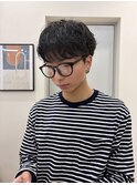 マッシュ/ニュアンスパーマ/黒髪/ツーブロック