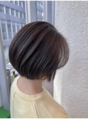ナチュラルボブ×ベージュ×大人ショートボブ 20代30代40代50代