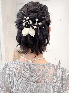 ローウェ 渋谷(Louwe) お呼ばれボブハーフアップ*misaki*