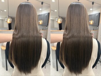 ナウアズ(now as.)の写真/【明石駅3分】[カット+縮毛矯正+TR￥13800]髪質を見極めダメージを最小限に!まっすぐ過ぎない自然な縮毛矯正